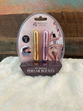 Prescott & Taylor Mini Refillable Perfume Bottles - Gold & Rose